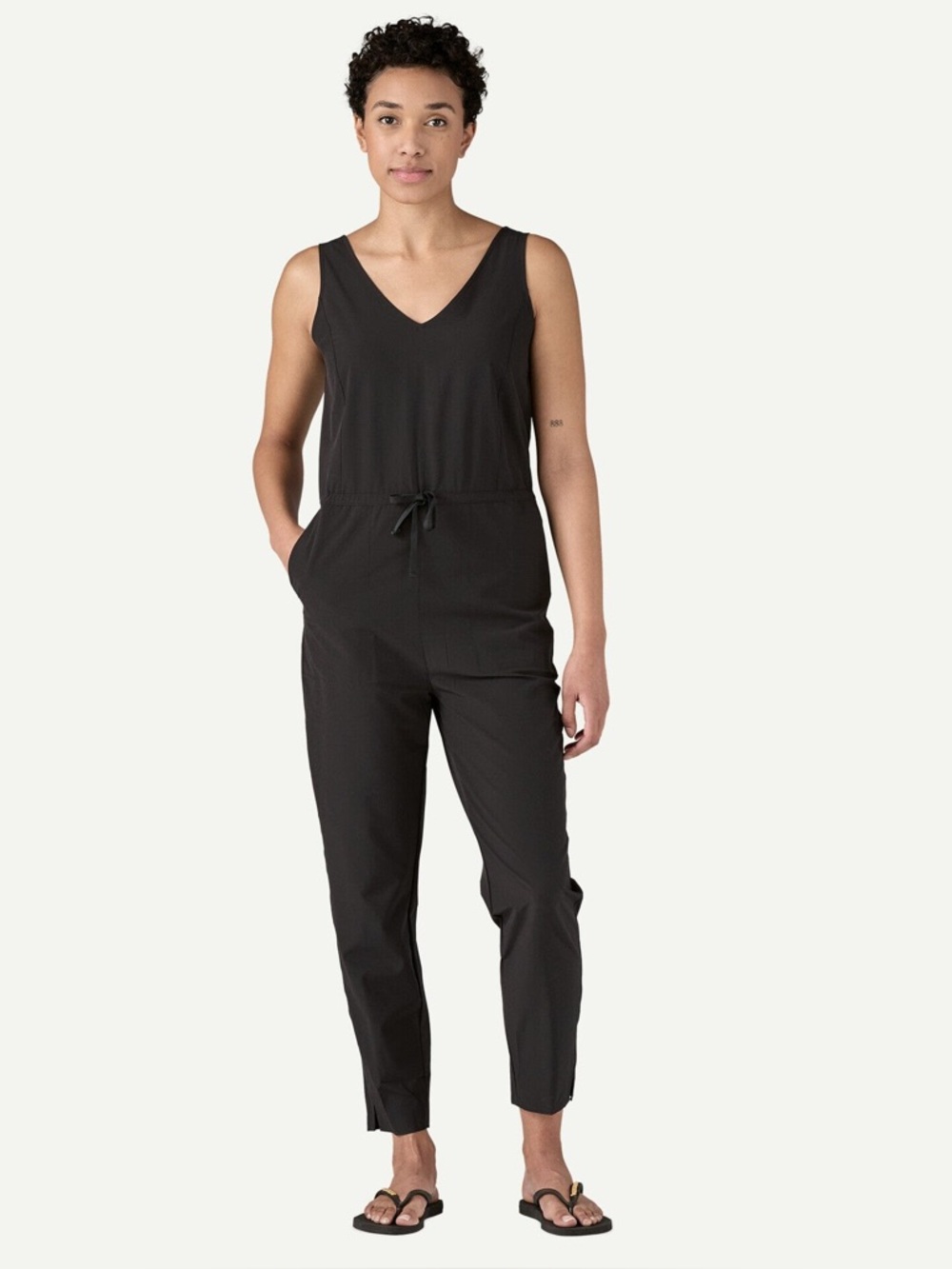 Patagonia Fleetwith Romper Jumpsuit Black XL EUC